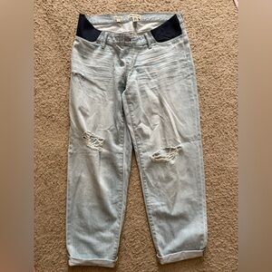 Madewell Light Blue Maternity Slouchy Boyjean